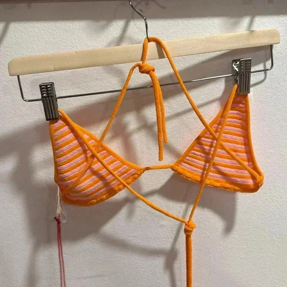 Solid & Striped The Iris Top - Pink Carnation and Clementine - Picture 2 of 5